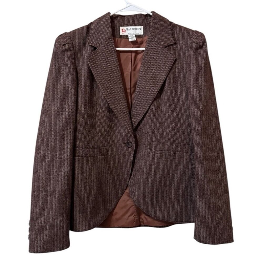 Peabody House Women Wool Blend Equestrian Blazer Size 11/12 Classic City Vintage